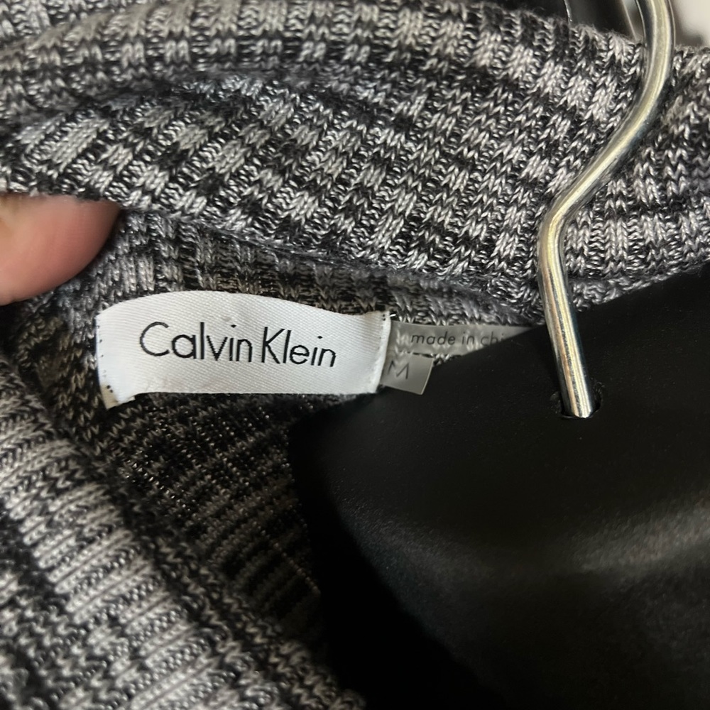 Calvin Klein Cowl Sweater Dress Size M Heather Gray - Picture 3 of 5